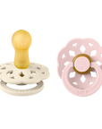 BIBS® Pacifier Boheme Latex 2 PK Ivory / Blossom (Min. of 2 PK, multiples of 2 PK)