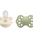 BIBS Infinity Pacifier Silicone 2 PK Symmetrical Ivory/Sage (Min. of 2 PK, multiples of 2 PK)