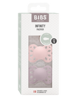 BIBS Infinity Pacifier Silicone 2 PK Symmetrical Blossom/Dusky Lilac (Min. of 2 PK, multiples of 2 PK)