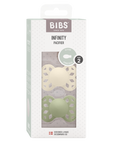 BIBS Infinity Pacifier Silicone 2 PK Symmetrical Ivory/Sage (Min. of 2 PK, multiples of 2 PK)