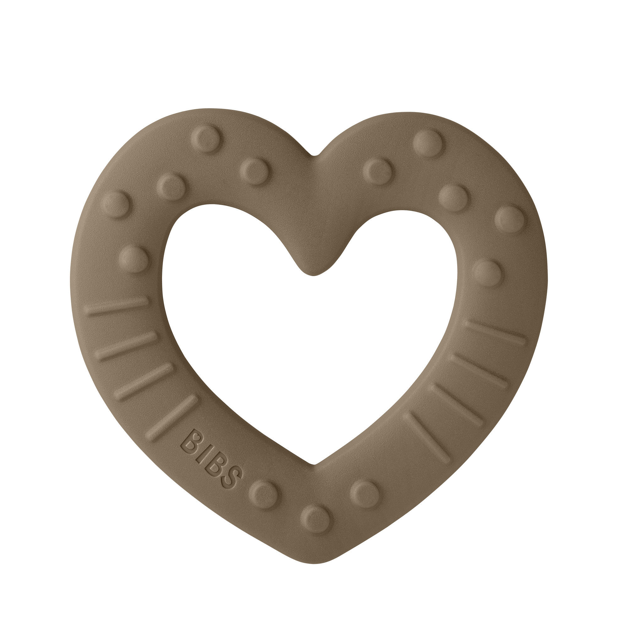 BIBS Baby Bitie Heart Dark Oak ONE SIZE (Min. of 2 PK , multiples of 2 PK)