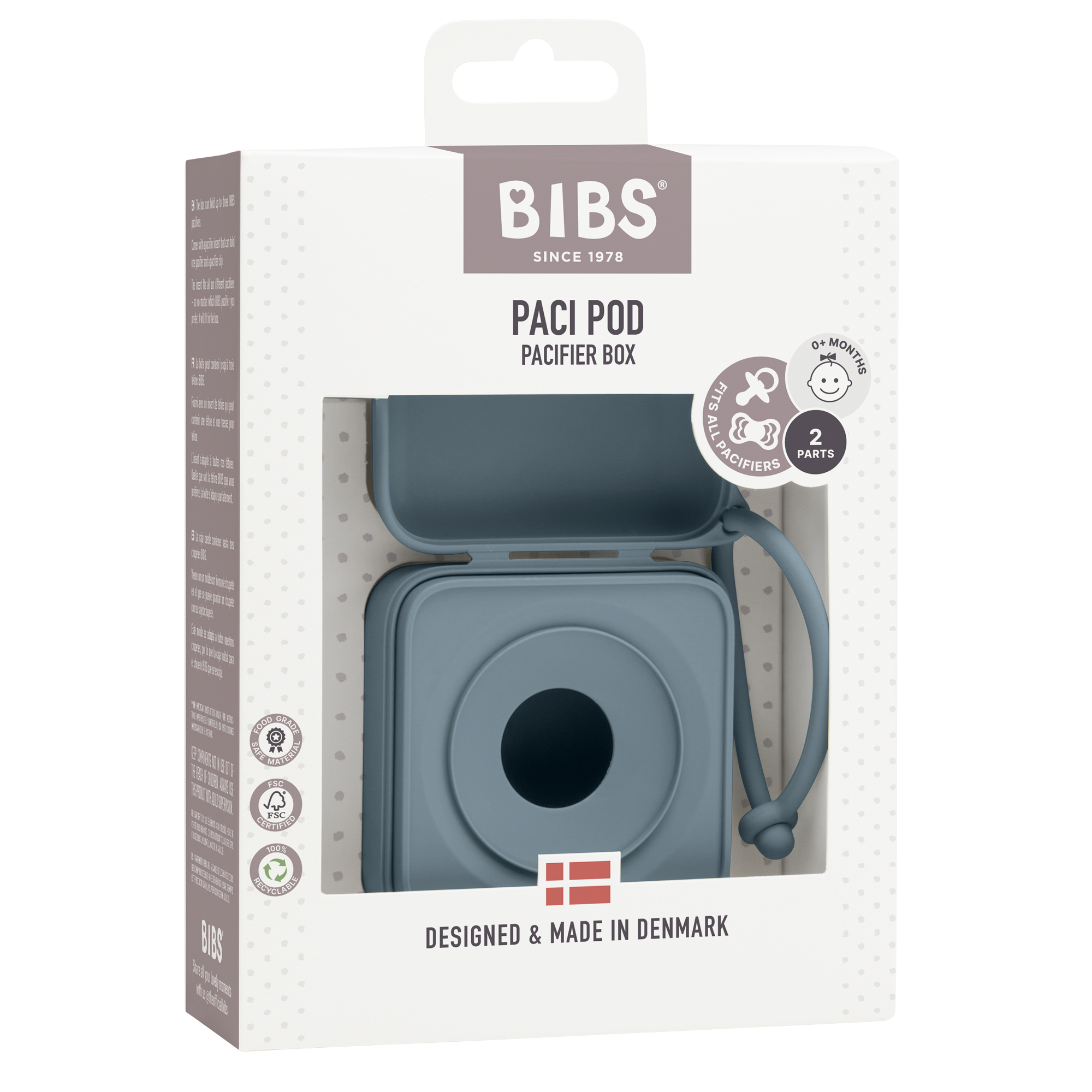 BIBS Pacifier Box Petrol (Min. of 2 PK, multiples of 2 PK)