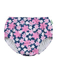 Pull-up Reusable Absorbent Swimsuit Diaper Navy Blooms (Min. of 2, multiples of 2)