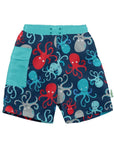 Pocket Trunks With Built-In Reusable Absorbent Swim Diaper in Navy Octopus (Min. of 1, multiples of 1)