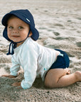 Flap Sun Protection Hat in Navy (Min. of 3, multiples of 3)