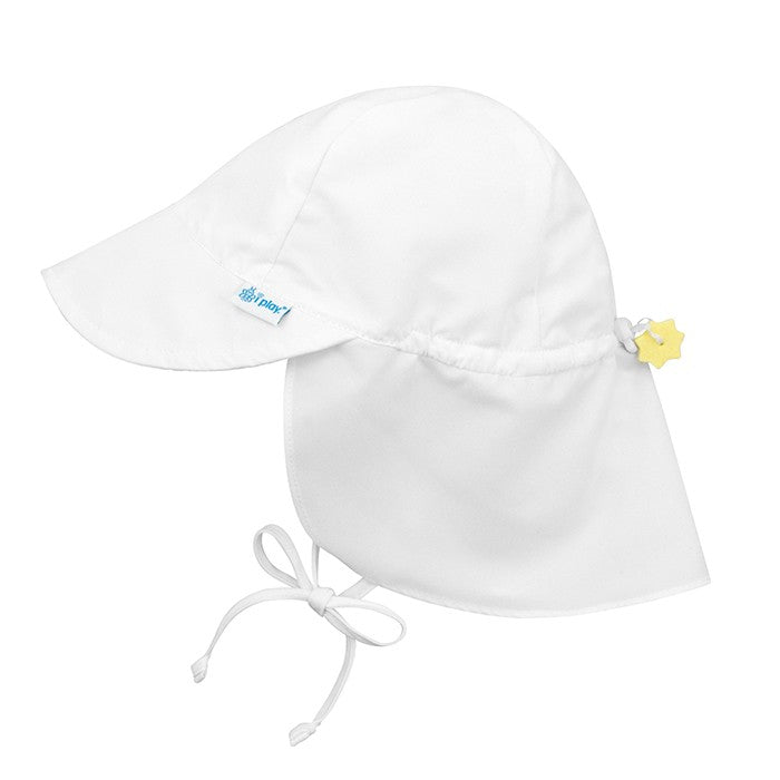 Flap Sun Protection Hat in White (Min. of 3, multiples of 3)