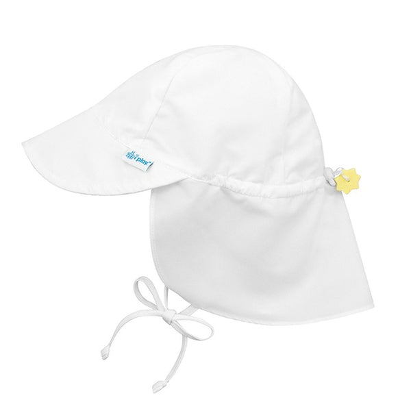 Flap Sun Protection Hat in White (Min. of 3, multiples of 3)
