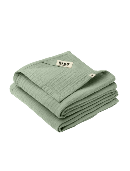 BIBS Cuddle Cloth Muslin 2 PK 70x70 cm Sage (Min. of 2 PK, multiples of 2 PK)