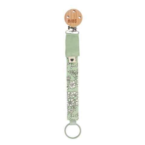 Liberty x BIBS Pacifier Clip Capel Sage ONE SIZE (Min. of 2 PK , multiples of 2 PK)