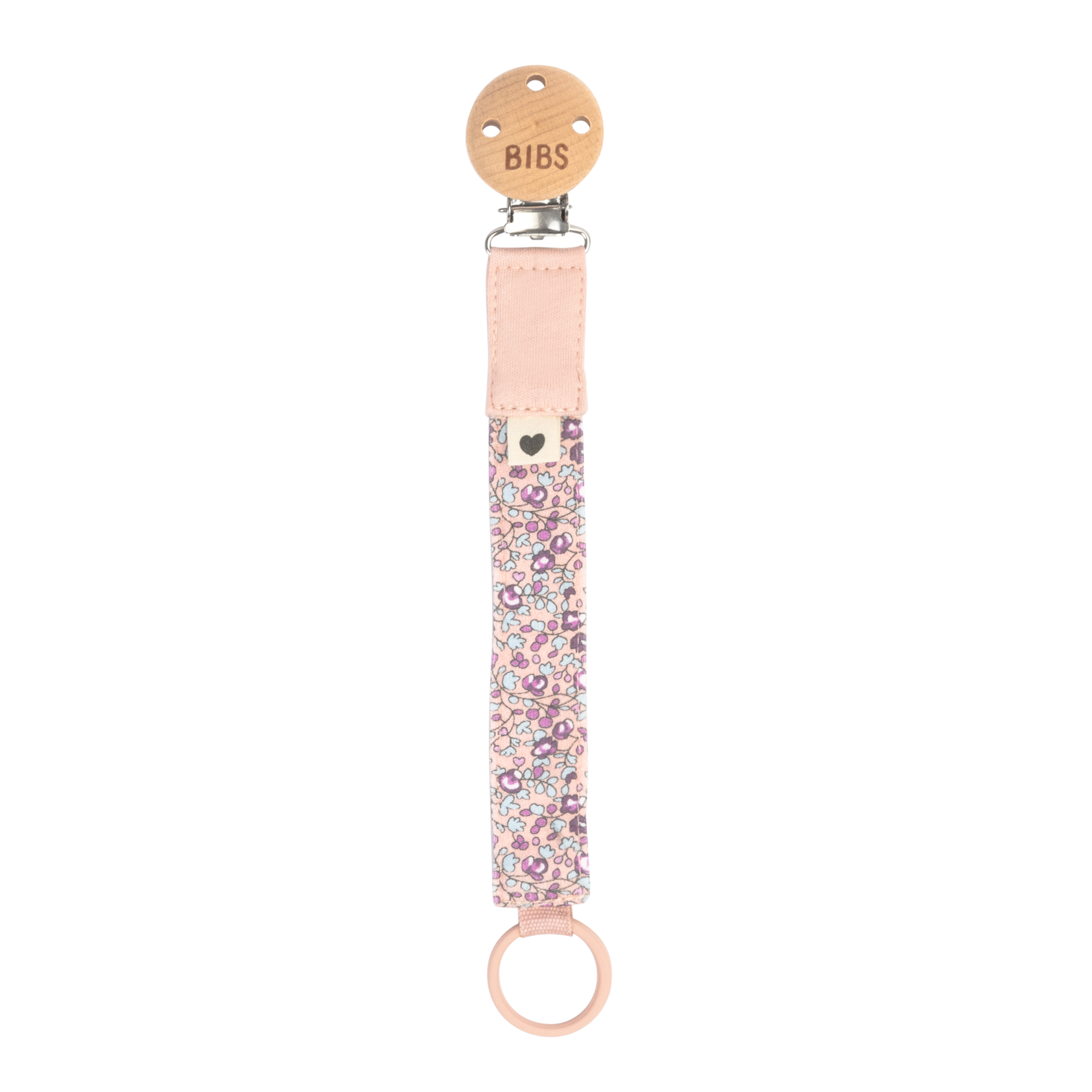 Liberty x BIBS Pacifier Clip Eloise Blush ONE SIZE (Min. of 2 PK , multiples of 2 PK)