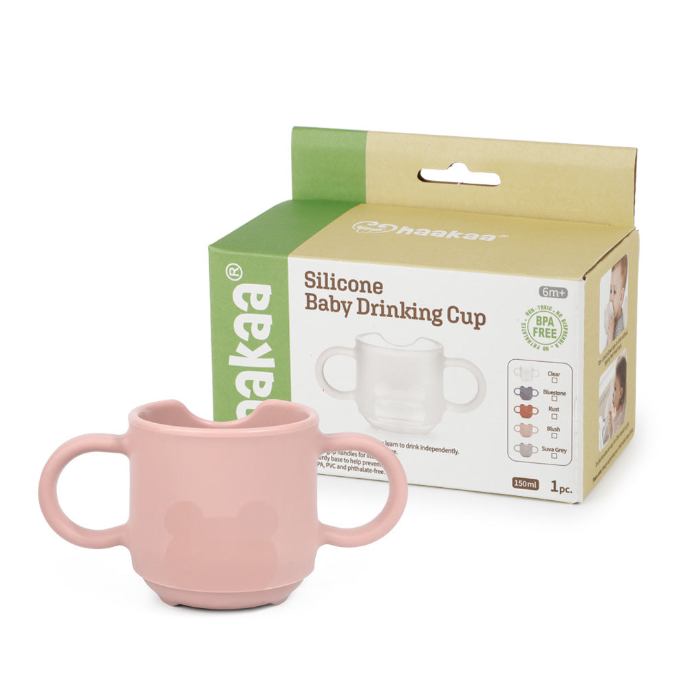 Haakaa Silicone Baby Drinking Cup -Blush (Min. of 4, multiples of 4)