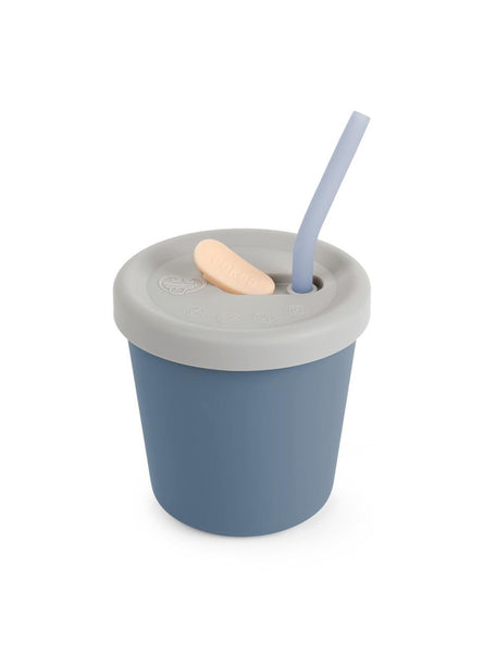 New lower price! Haakaa Silicone Sippy Straw Cup - Bluestone (Min. of 4, multiples of 4)