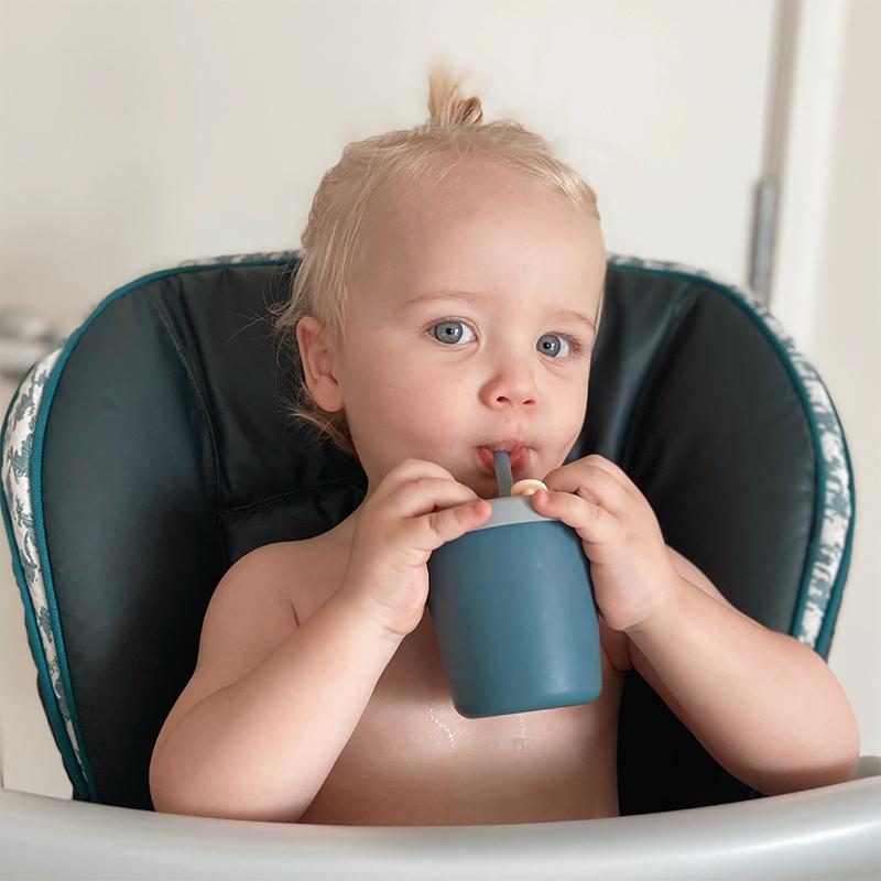 New Lower price! Haakaa Silicone Sippy Straw Cup - Blush (Min. of 4, multiples of 4)