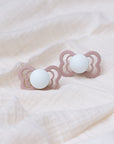 BIBS Pacifier Supreme Silicone 2 PK Blush GLOW / Vanilla GLOW (Min. of 2 PK, multiples of 2 PK)