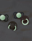 BIBS Pacifier Supreme Latex 2 PK Blush GLOW / Vanilla GLOW (Min. of 2 PK, multiples of 2 PK)