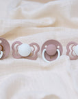 BIBS Pacifier Supreme Silicone 2 PK Blush GLOW / Vanilla GLOW (Min. of 2 PK, multiples of 2 PK)