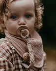 BIBS Pacifier Clip Blush / Ivory ONE SIZE (Min. of 2 PK , multiples of 2 PK)