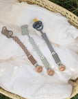 BIBS Pacifier Clip Cloud / Iron ONE SIZE (Min. of 2 PK , multiples of 2 PK)