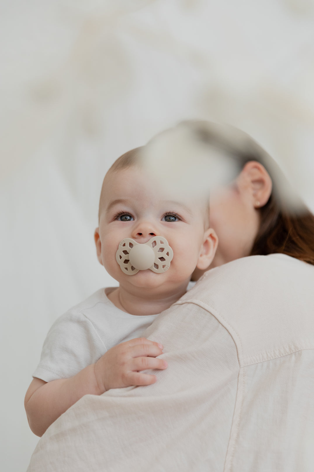 BIBS Infinity Pacifier Silicone 2 PK Symmetrical Ivory/Sage (Min. of 2 PK, multiples of 2 PK)