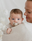 BIBS Infinity Pacifier Silicone 2 PK Symmetrical Ivory/Sage (Min. of 2 PK, multiples of 2 PK)