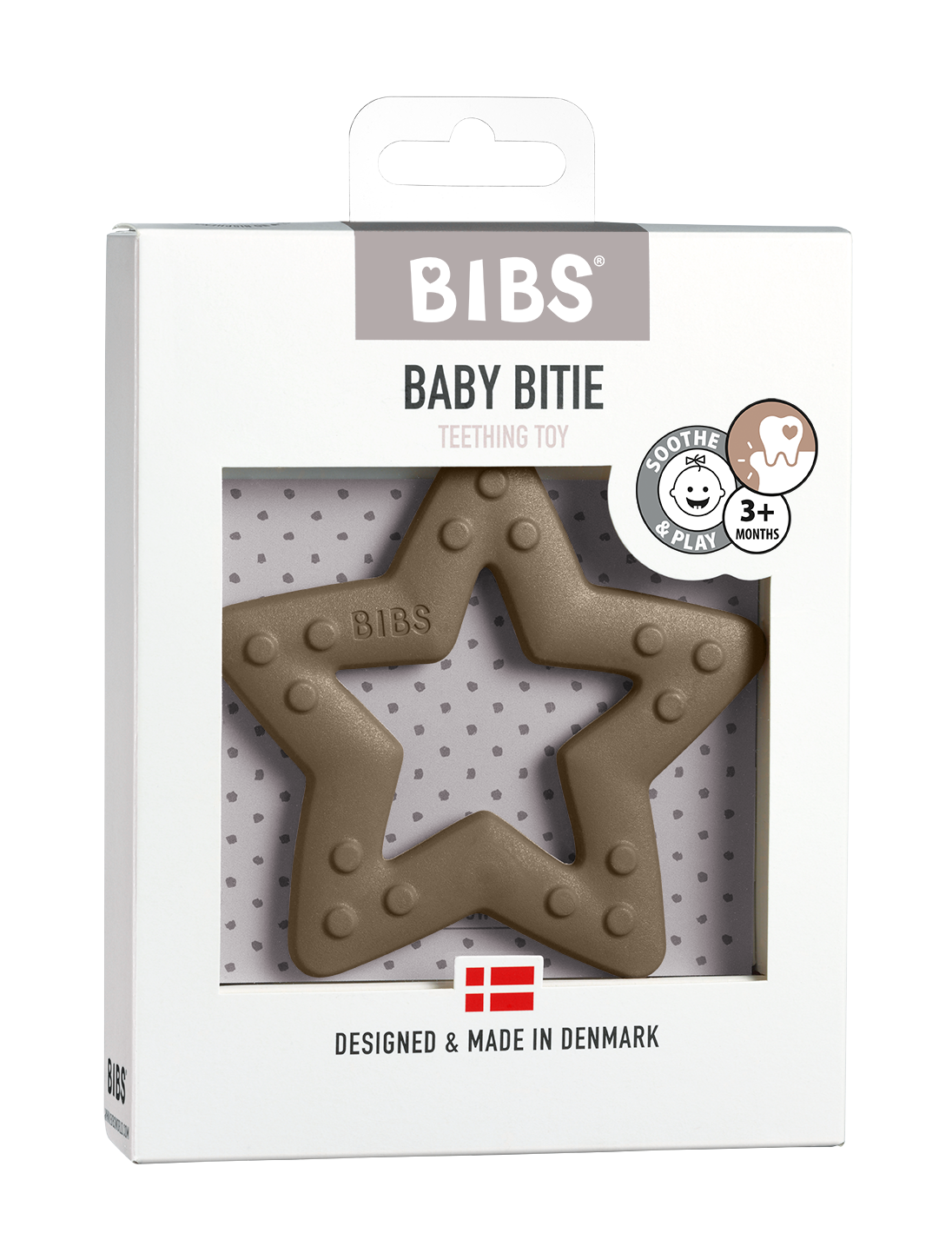 BIBS Baby Bitie Star Dark oak ONE SIZE (Min. of 2 PK , multiples of 2 PK)