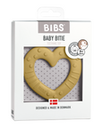 BIBS Baby Bitie Heart Mustard ONE SIZE(Min. of 2 PK , multiples of 2 PK)