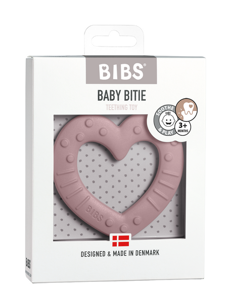 BIBS Baby Bitie Heart Pink Plum ONE SIZE (Min. of 2 PK , multiples of 2 PK)