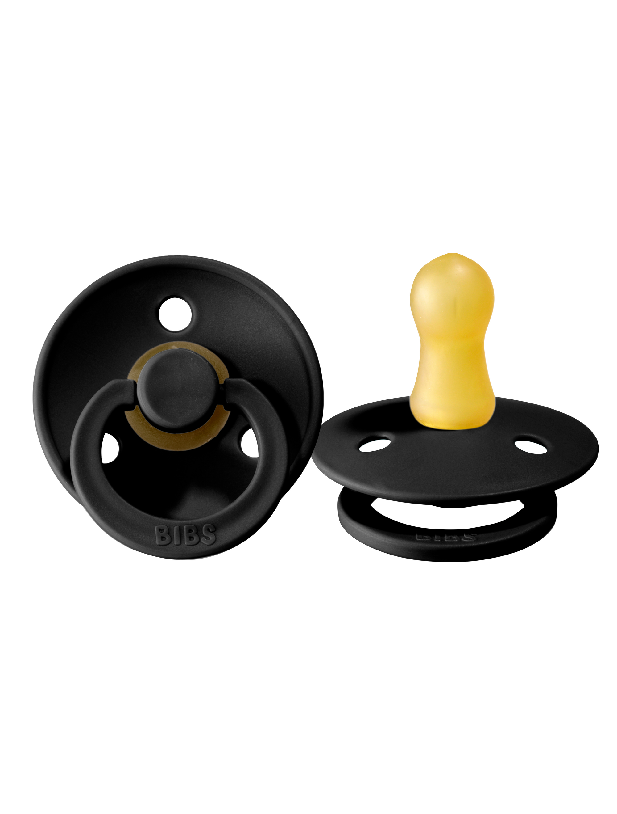 BIBS Pacifier Original COLOUR Latex 2 PK Black (Min. of 2 PK, multiples of 2 PK)