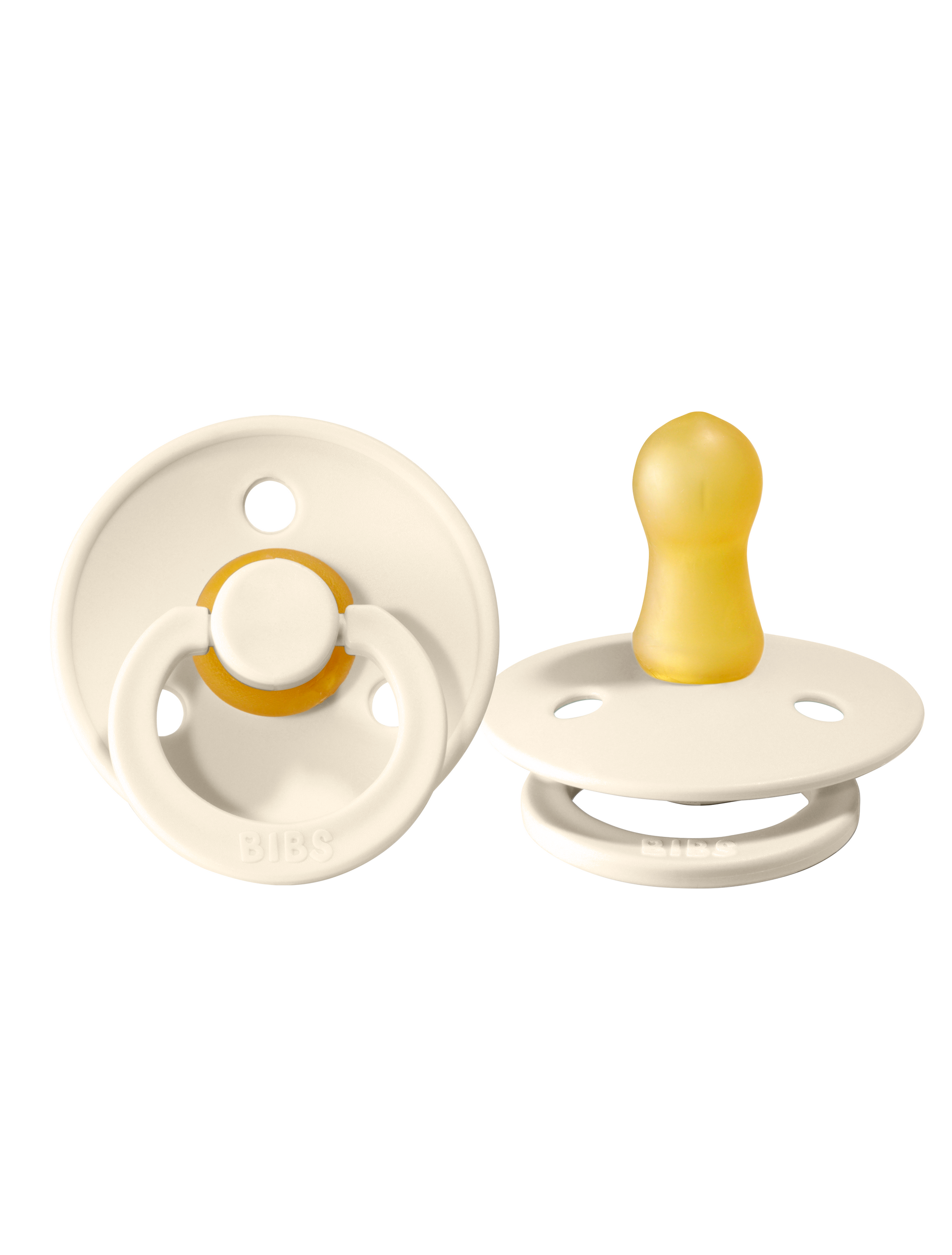 BIBS Pacifier Original COLOUR Latex 2 PK Ivory (Min. of 2 PK, multiples of 2 PK)