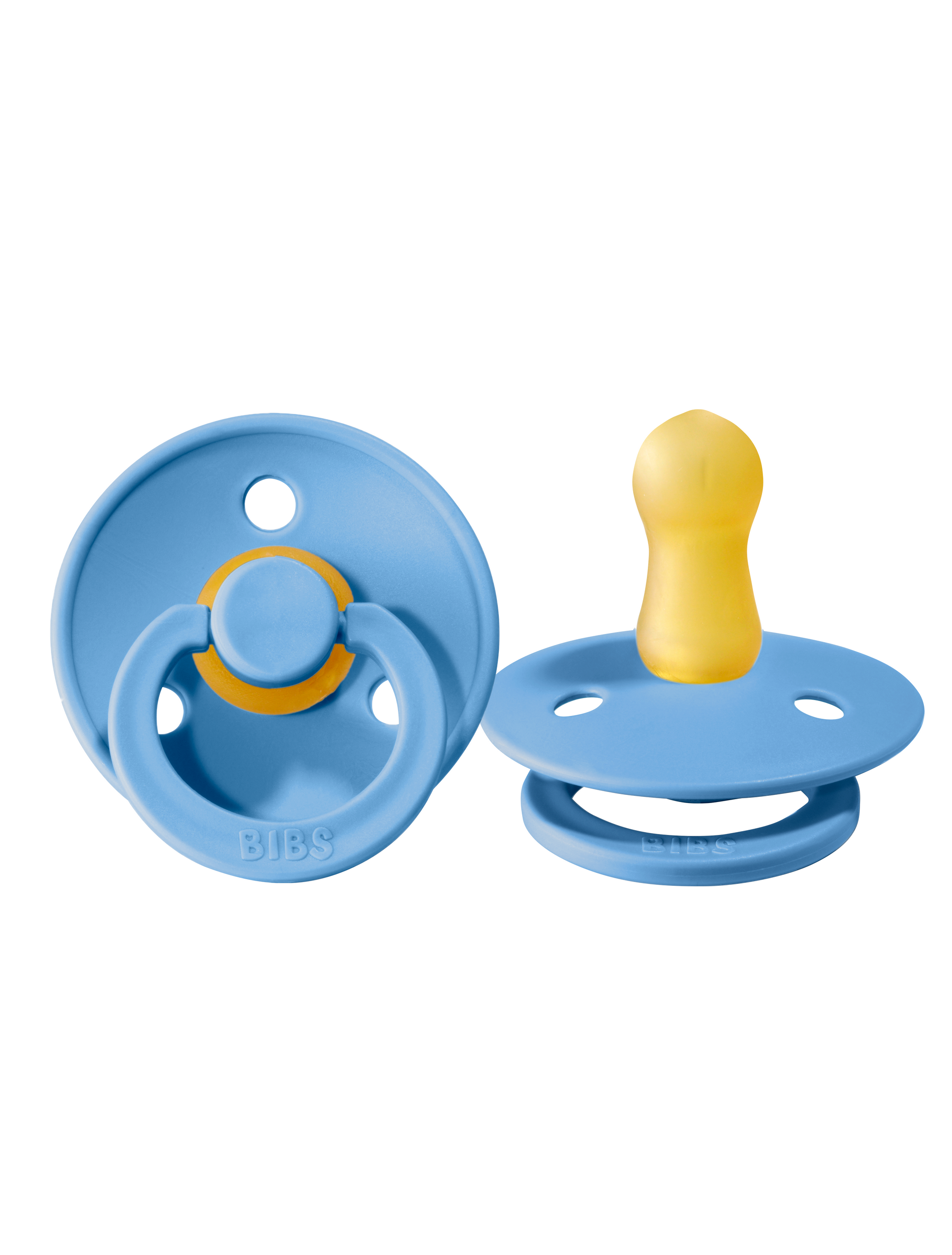 BIBS Pacifier Original COLOUR Latex 2 PK Sky Blue (Min. of 2 PK, multiples of 2 PK)