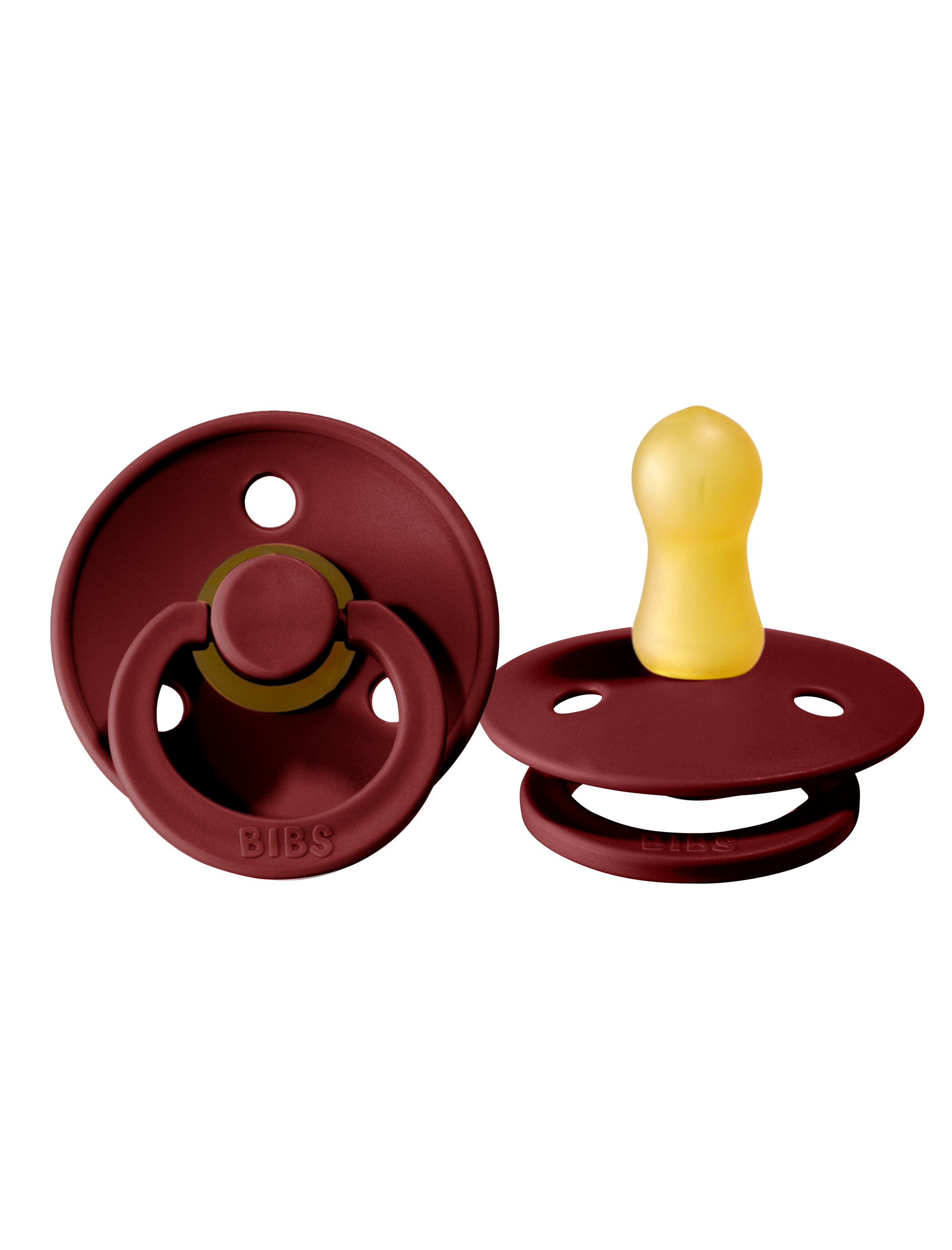 BIBS Pacifier Original COLOUR Latex 2 PK Wine (Min. of 2 PK, multiples of 2 PK)