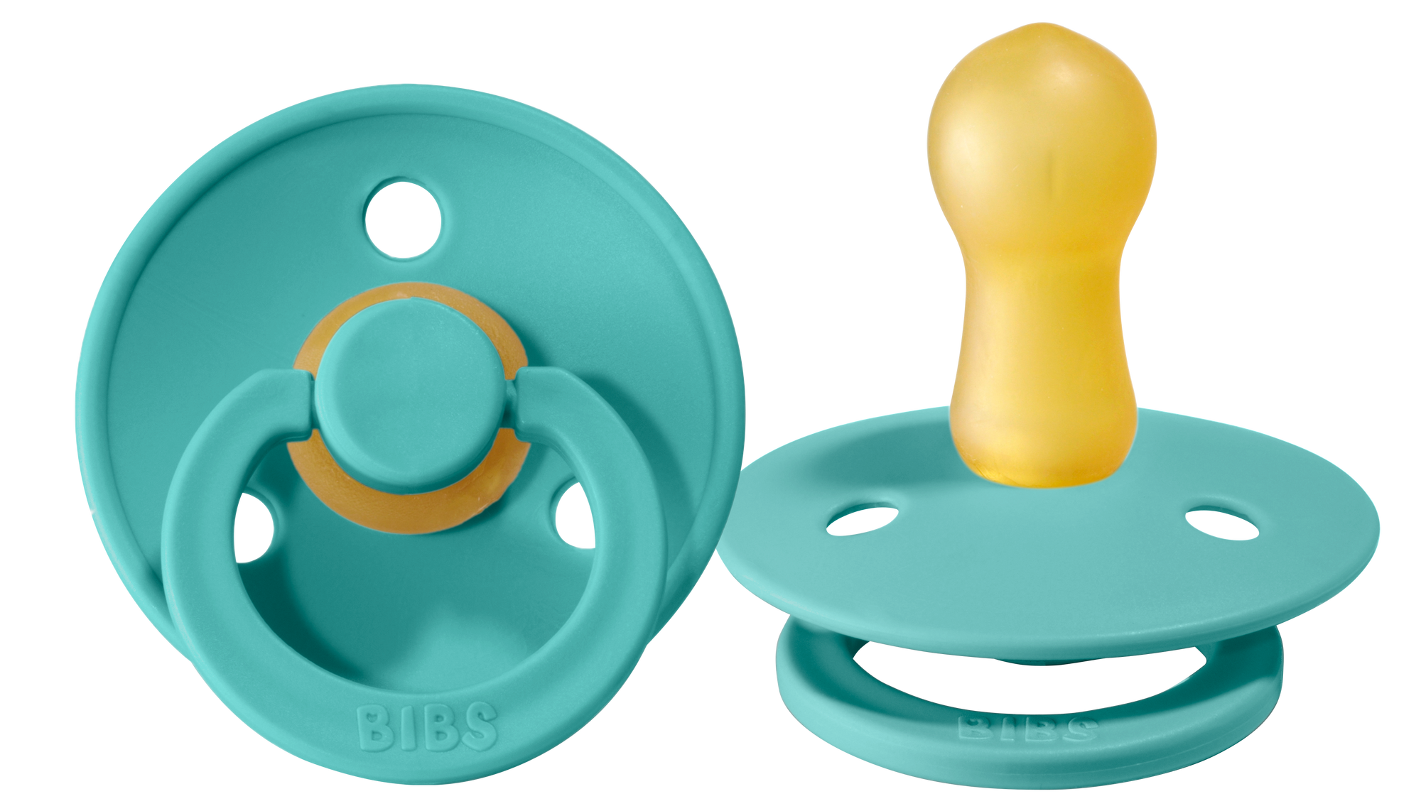 BIBS Pacifier Original COLOUR Latex 2 PK Turquoise (Min. of 1 PK, multiples of 1 PK)