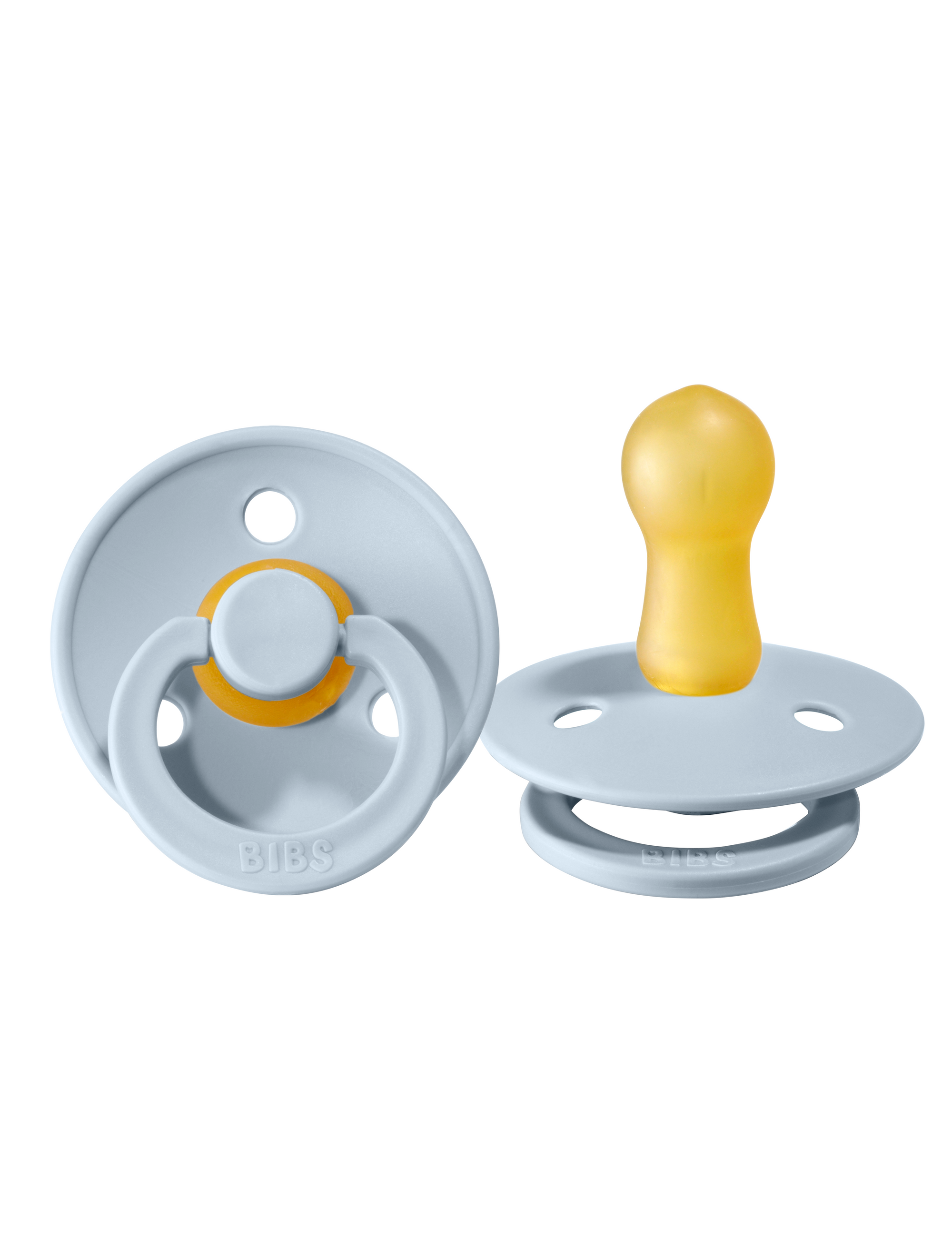 BIBS Pacifier Original COLOUR Latex 2 PK Baby Blue (Min. of 2 PK, multiples of 2 PK)