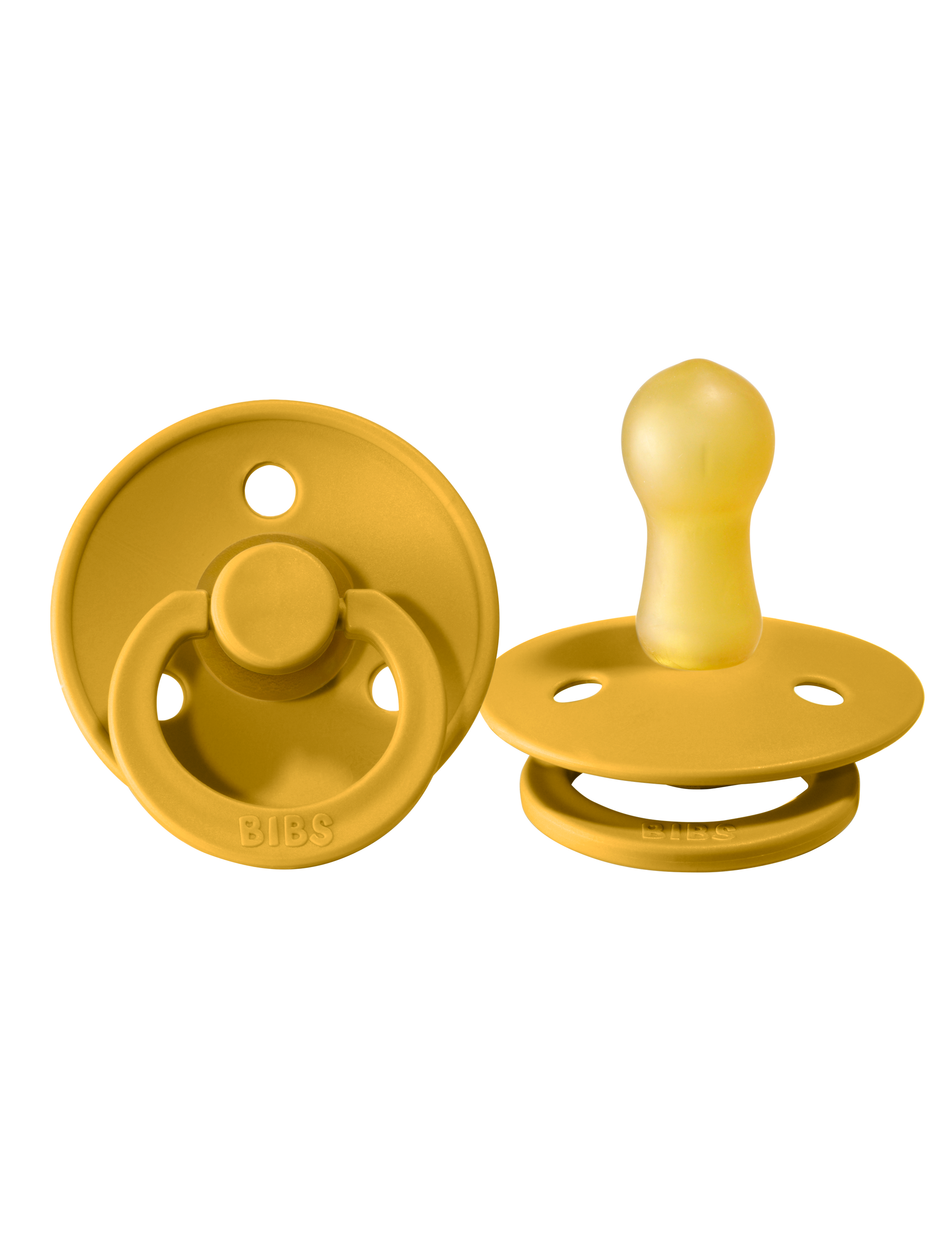 BIBS Pacifier Original COLOUR Latex 2 PK Mustard (Min. of 2 PK, multiples of 2 PK)