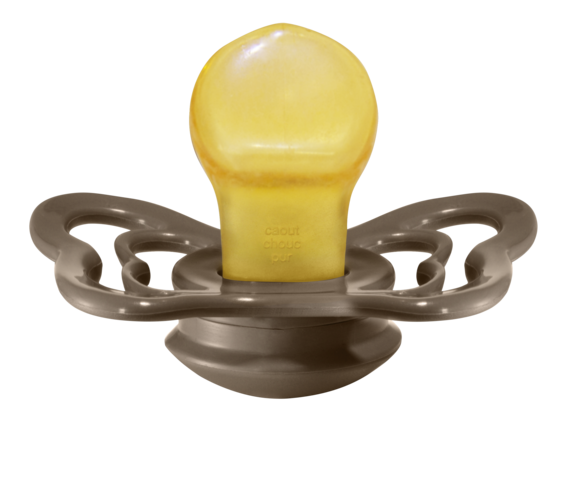 BIBS Pacifier COUTURE Latex 2 PK Dark Oak (Min. of 2 PK, multiples of 2 PK)