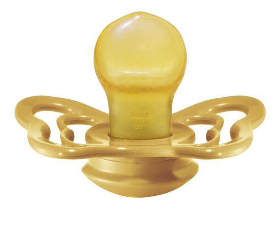BIBS Pacifier COUTURE Latex 2 PK Mustard (Min. of 2 PK, multiples of 2 PK)