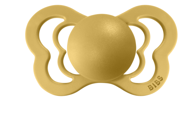 BIBS Pacifier COUTURE Latex 2 PK Mustard (Min. of 2 PK, multiples of 2 PK)