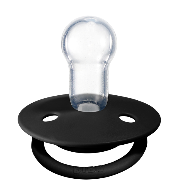 BIBS Pacifier De Lux Silicone 2 PK Black ONE SIZE (Min. of 2 PK, multiples of 2 PK)