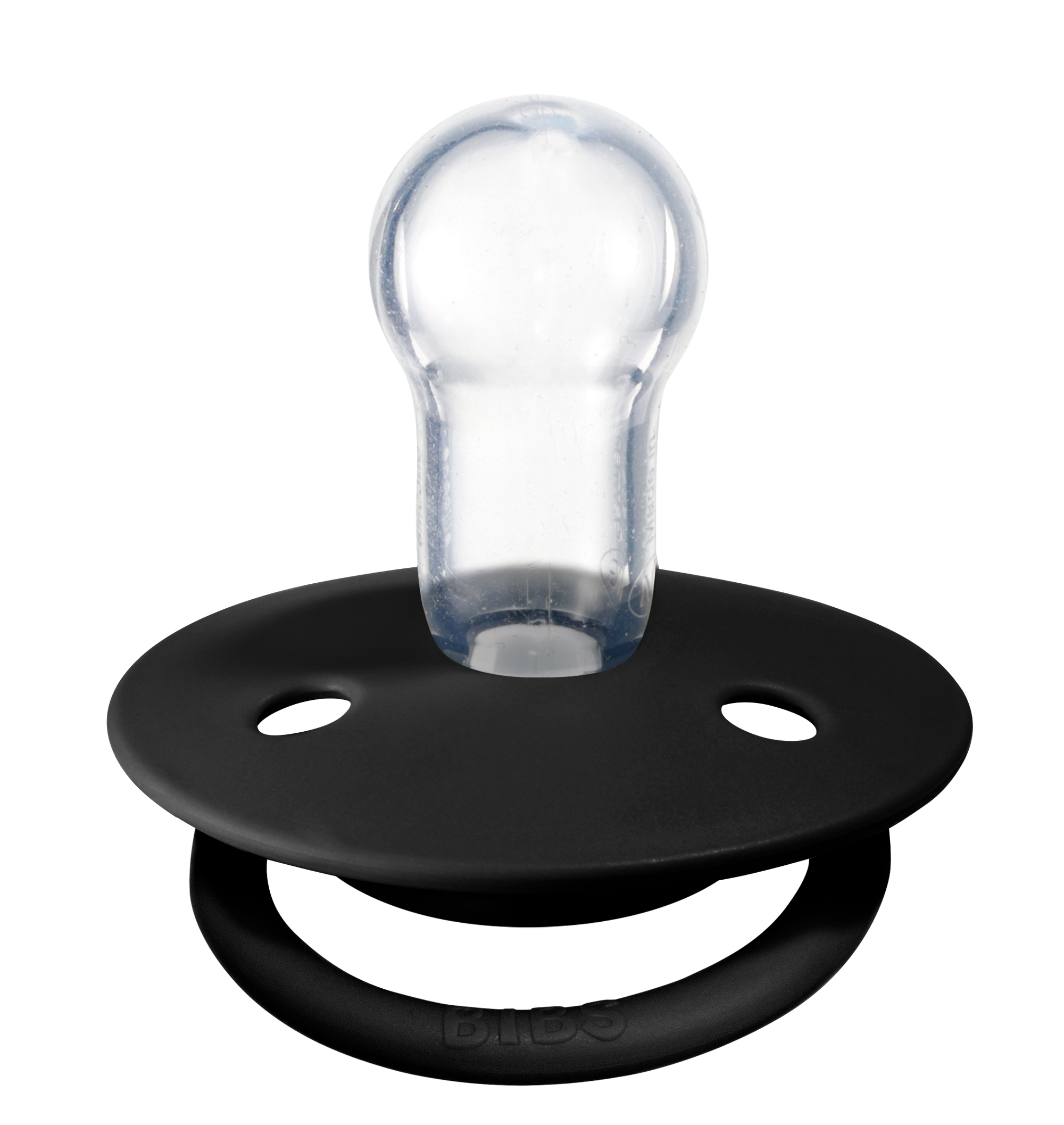 BIBS Pacifier De Lux Silicone 2 PK Cloud / Black ONE SIZE (Min. of 2 PK, multiples of 2 PK)