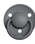 BIBS Pacifier De Lux Silicone 2 PK Iron / Baby Blue ONE SIZE (Min. of 2 PK, multiples of 2 PK)