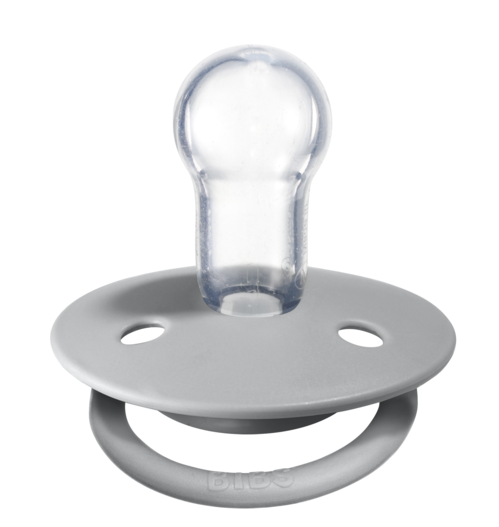 BIBS Pacifier De Lux Silicone 2 PK Cloud / Black ONE SIZE (Min. of 2 PK, multiples of 2 PK)