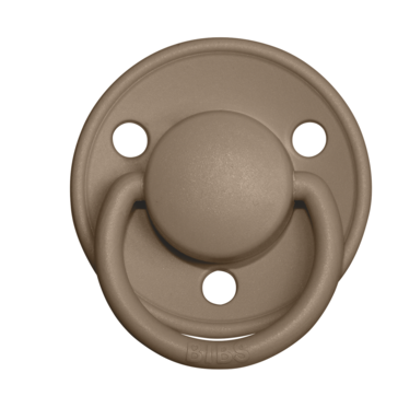 BIBS Pacifier De Lux Silicone 2 PK Vanilla / Dark Oak ONE SIZE (Min. of 2 PK, multiples of 2 PK)