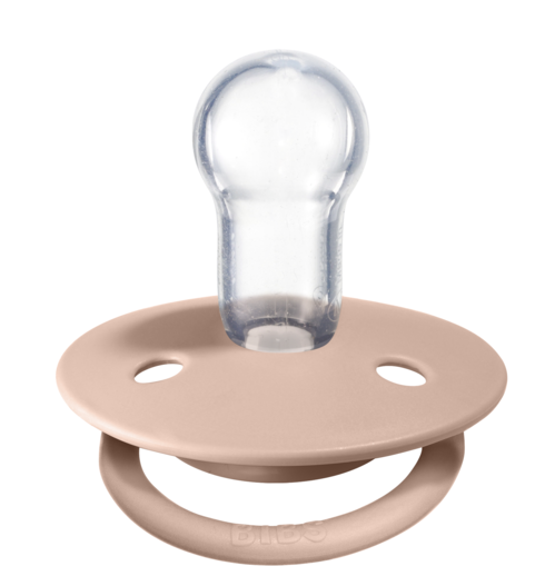 BIBS Pacifier De Lux Silicone 2 PK Ivory / Blush ONE SIZE (Min. of 2 PK, multiples of 2 PK)