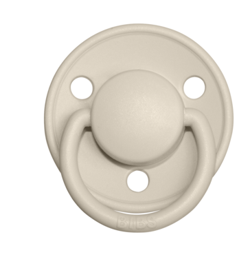 BIBS Pacifier De Lux Silicone 2 PK Vanilla / Dark Oak ONE SIZE (Min. of 2 PK, multiples of 2 PK)