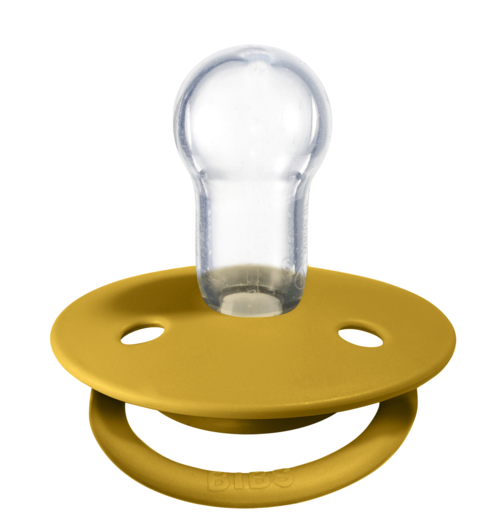 BIBS Pacifier De Lux Silicone 2 PK Mustard ONE SIZE (Min. of 2 PK, multiples of 2 PK)