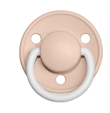 BIBS Pacifier De Lux Silicone 2 PK Blush GLOW / Vanilla GLOW ONE SIZE (Min. of 2 PK, multiples of 2 PK)