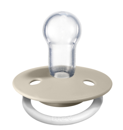 BIBS Pacifier De Lux Silicone 2 PK Blush GLOW / Vanilla GLOW ONE SIZE (Min. of 2 PK, multiples of 2 PK)