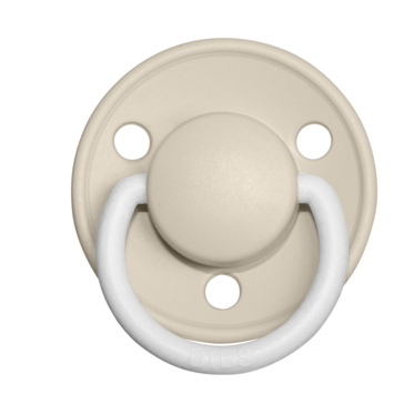 BIBS Pacifier De Lux Silicone 2 PK Blush GLOW / Vanilla GLOW ONE SIZE (Min. of 2 PK, multiples of 2 PK)
