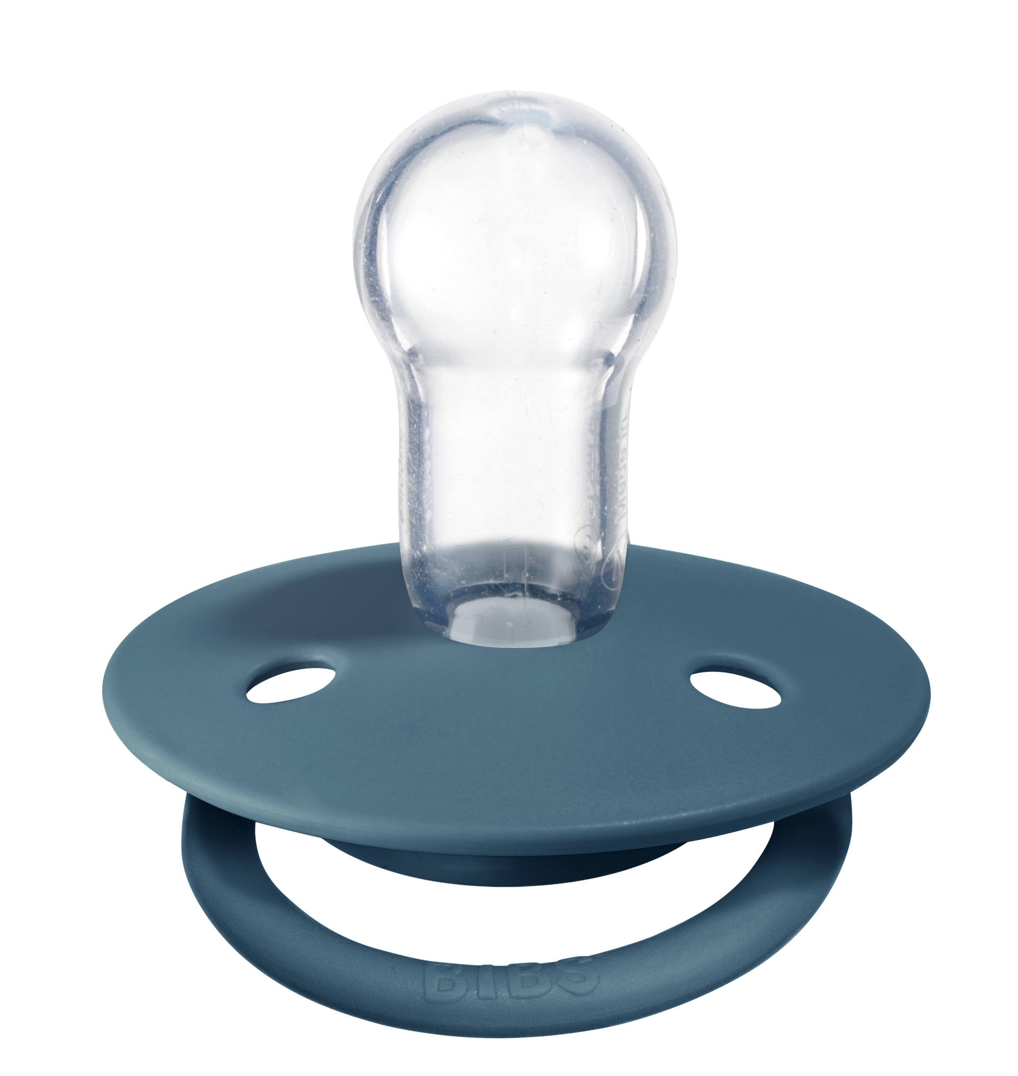 BIBS Pacifier De Lux Silicone 2 PK Petrol ONE SIZE (Min. of 1 PK, multiples of 1 PK)