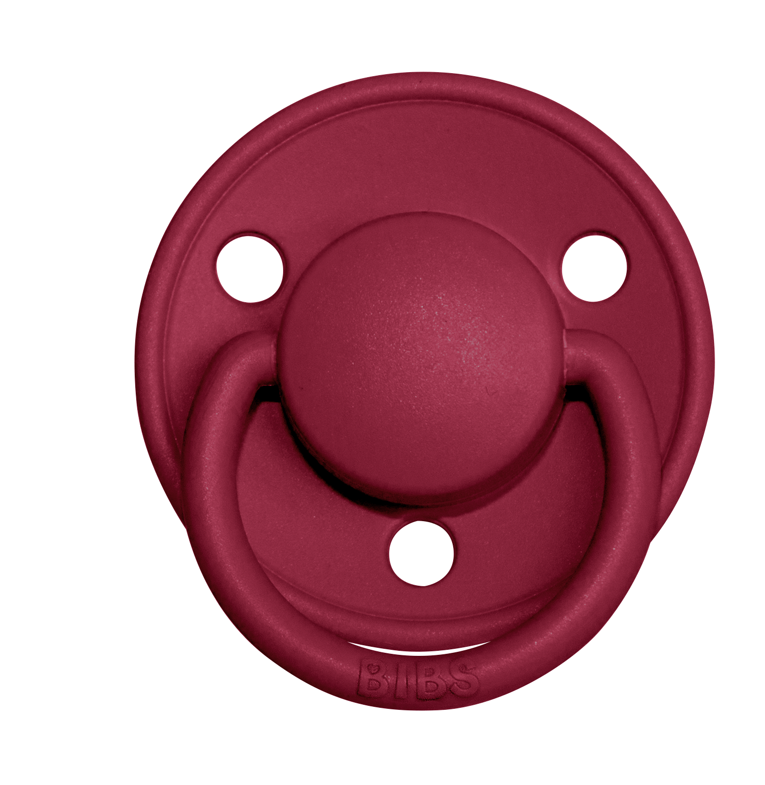BIBS Pacifier De Lux Silicone 2 PK Ruby ONE SIZE (Min. of 2 PK, multiples of 2 PK)